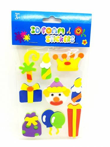 Goma Eva Figuras 3d Stickers En Plancha Circo 50211
