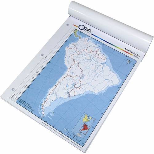 Mapa Alfa N3 Poltico Amrica Del Sur 40 Hjs