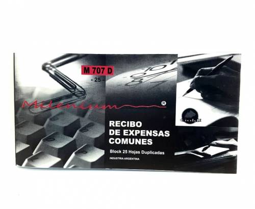 Talonario Recibo De Expensas 1/3 M707