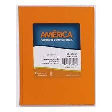 Cuaderno Amrica T/c Forrado Naranja 42 Hjs Rayado