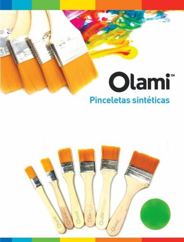 Pinceleta Sintetica Olami N 7 Mango Natural 40mm Pi607