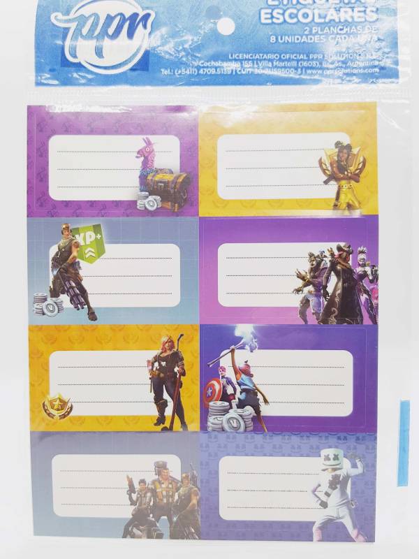 Etiqueta Escolar Ppr Frn 2X8