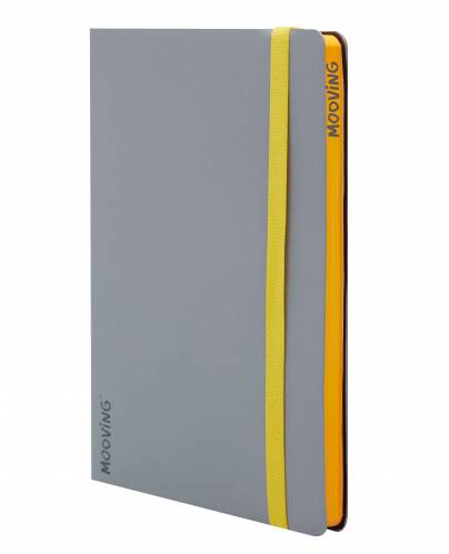 Cuaderno Mooving A5 Notes T/flex 96hjs Liso 1248132 Gris