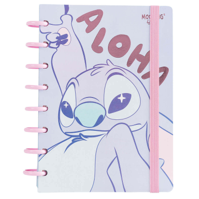 Cuaderno Mooving A5 C/Discos Stitch 80H + Stickers 1721244 