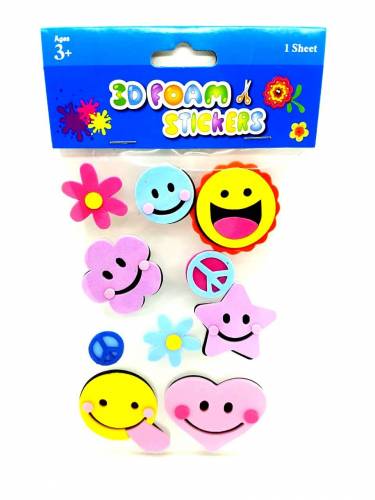 Goma Eva Figuras 3d Stickers En Plancha Emoji 50138