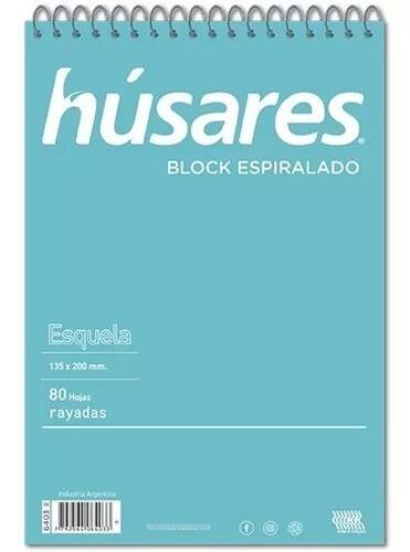 Block Husares 6403 C/espiral A5 X 80 Hjs Rayado