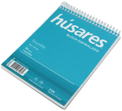 Block Husares 6406 C/Espiral A6 X 80 Hjs Rayado