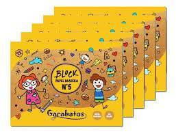 Block Garabatos Papel Madera 20 Hjs