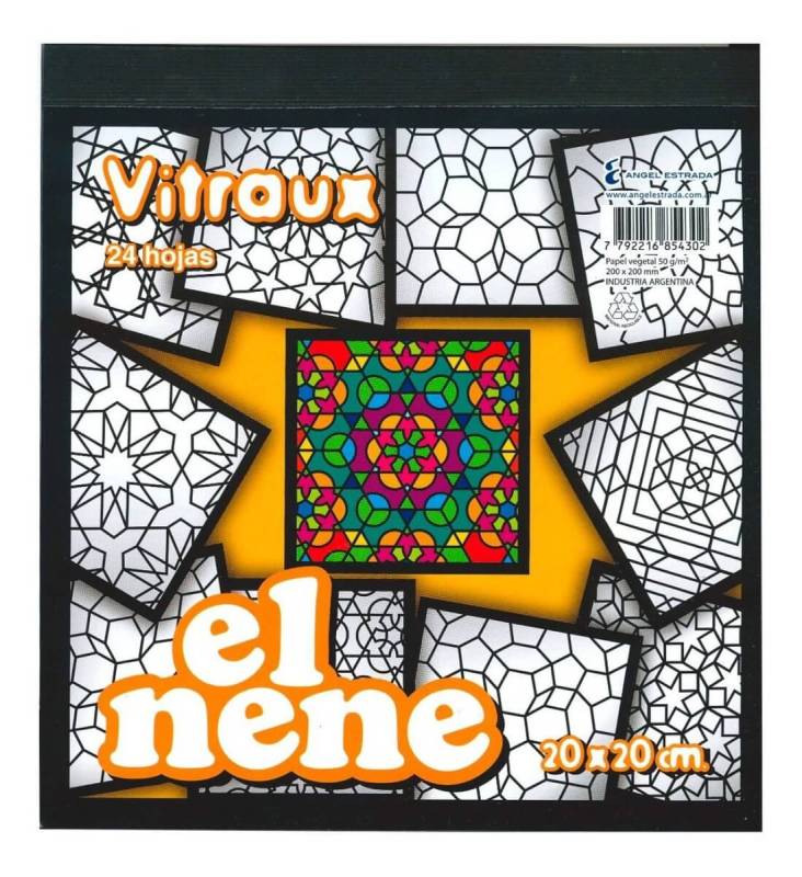 Block El Nene 20X20 Mandalas Vitraux X 24 Hjs