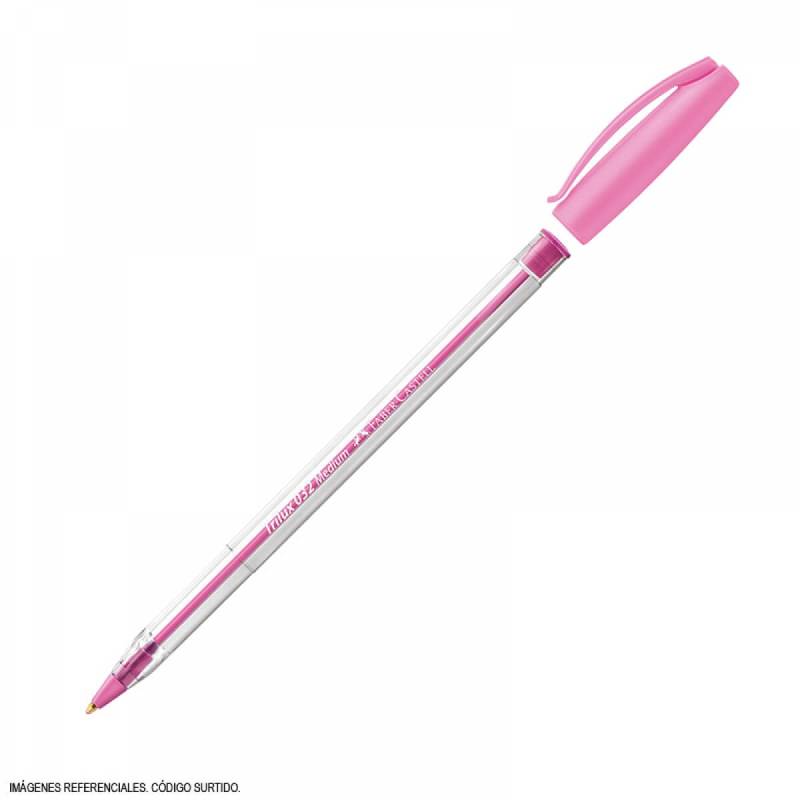 Boligrafo Faber Trilux 1Mm Fucsia Caja X 12 Un