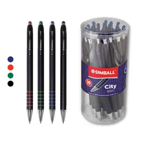 Boligrafo Simball City Retractil Negro