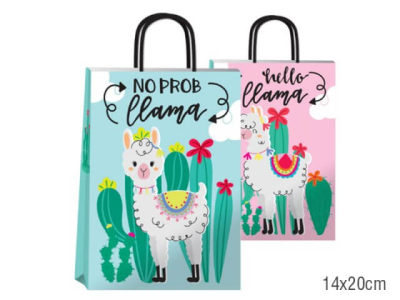 Bolsa P/Regalo Romipack Llamas 14X20