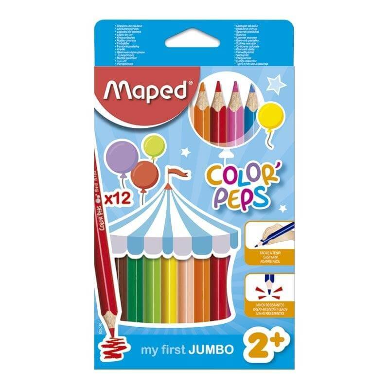 Lapices De Colores Maped Jumbo X 12