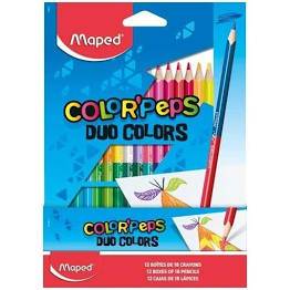 Lapices De Colores Maped Duo Largos X 18