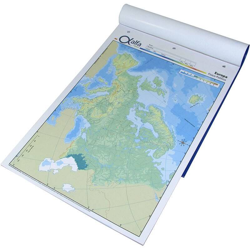 Mapa Alfa N°3 Físico Político Europa 40 Hjs