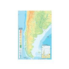 Mapa Alfa N°3 Físico Político República  Argentina 40 Hjs