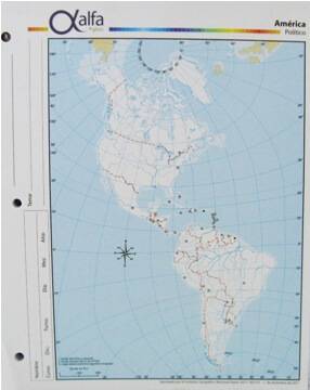 Mapa Alfa N°3 Político América 40 Hjs