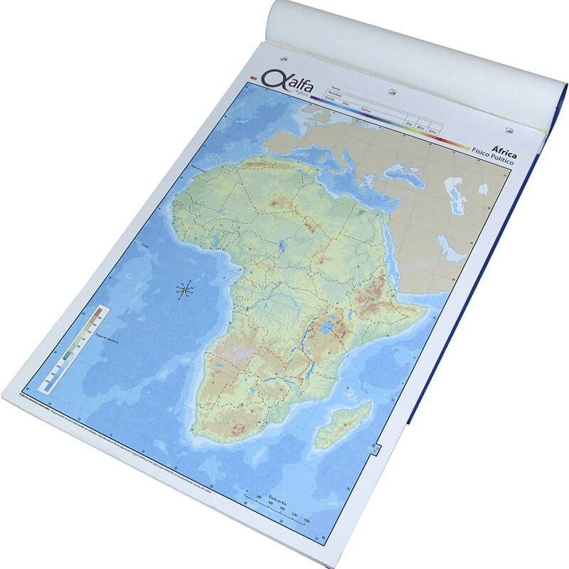Mapa Alfa N°5 Físico Político África 20 Hjs