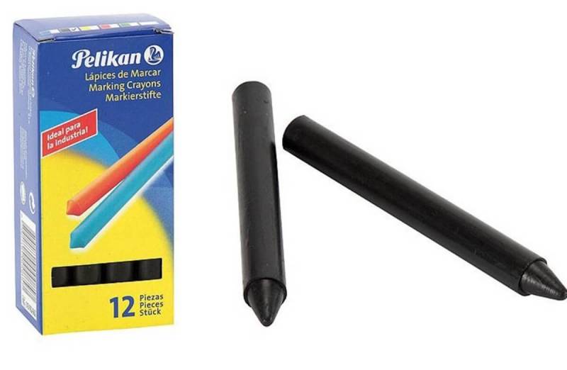 Tizón Marcador Pelikan 762 De Cera Negro Caja X 12