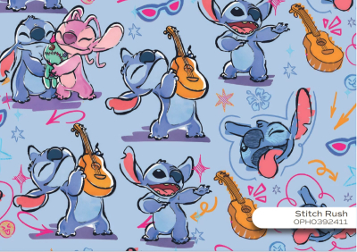 Papel Plastificado Muresco X 10 Unid Stitch Rush 3924