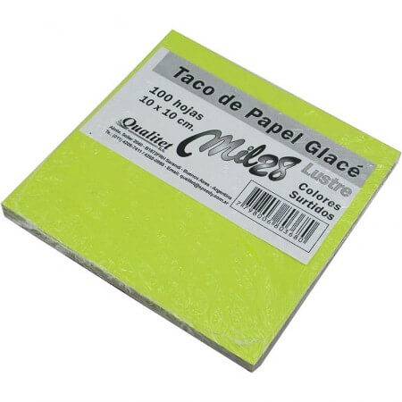 Papel Glase Lustre 10X10 Taco X 100