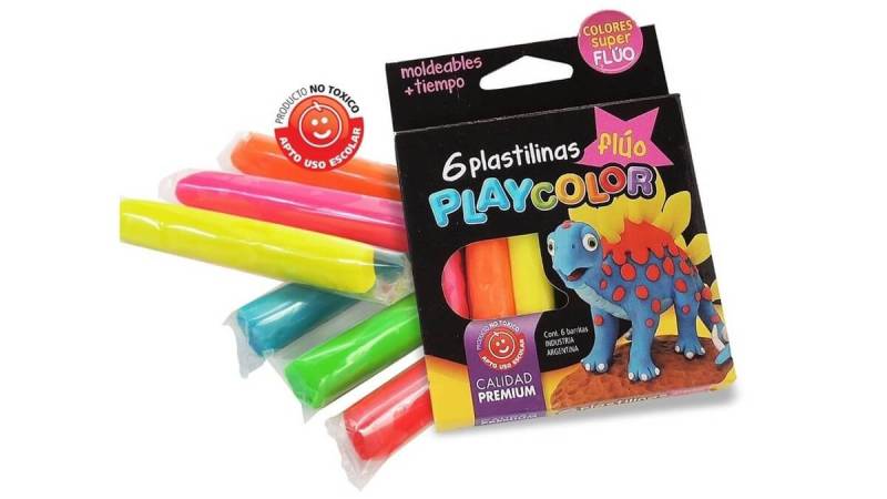 Plastilina Playcolor Caja X 6 Fluo