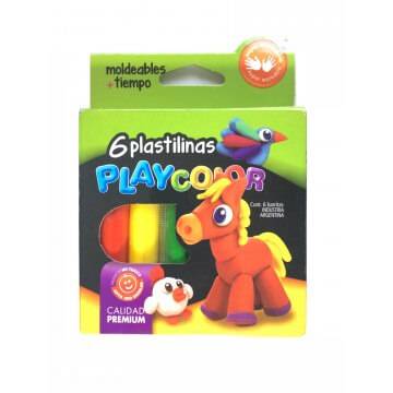 Plastilina Playcolor Caja X 6 Surtido