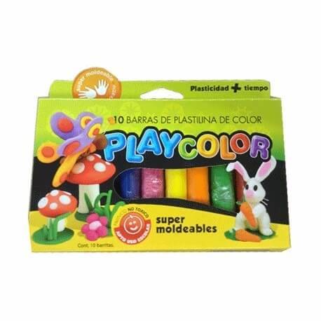 Plastilina Playcolor Caja X 10 Surtido