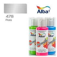 Decoralba Acrílico 60 Ml 478 - Plata 