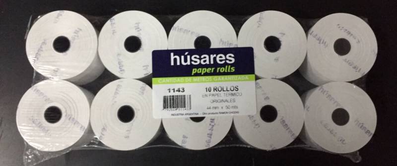 Rollo Husares P/Registradora 1143 Termico 44Mm X 50Mts Paq X 10 U