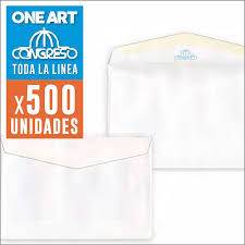 Sobre Blanco Comercial Congreso 70 Grs Caja X 500 Un