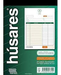 Talonario Húsares Triplicado 1615 Multiuso X 25