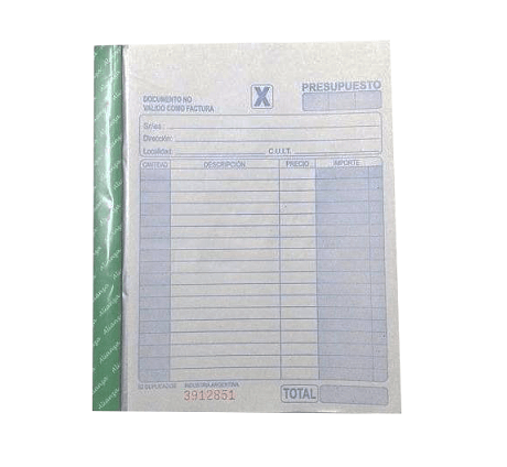 Talonario Alianza Duplicado Grande