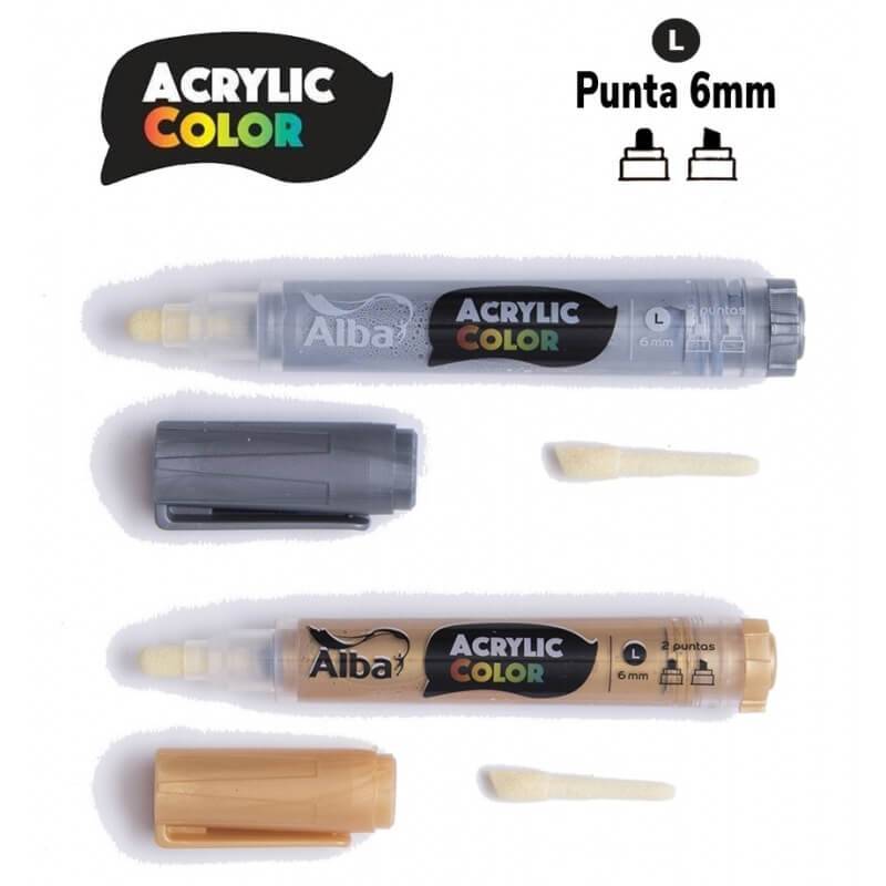 Marcador Acrilico Alba L 6Mm 478 Plata