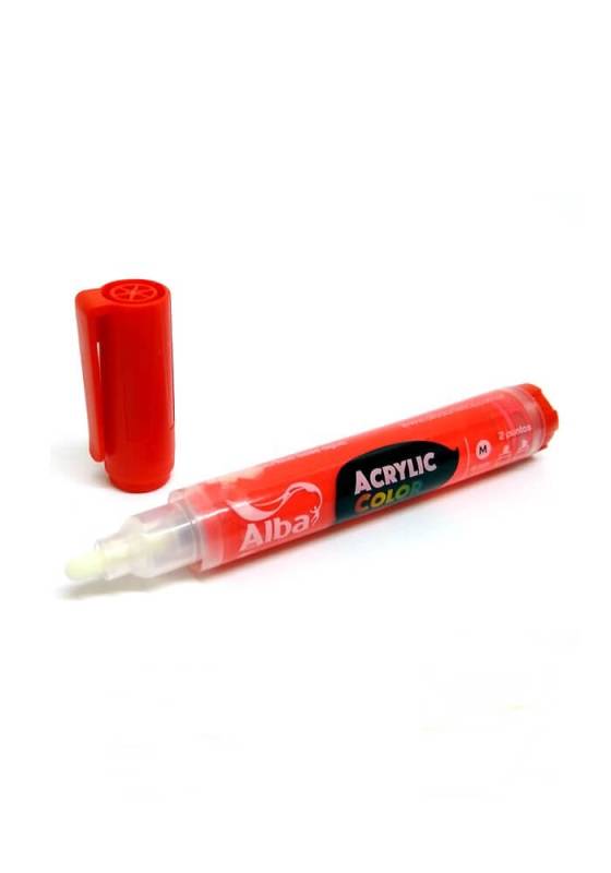 Marcador Acrilico Alba M 4Mm 484 Rojo Señal