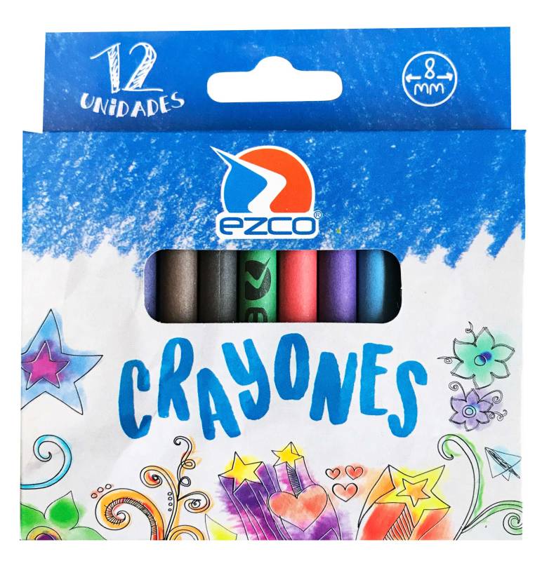 Crayones Ezco Escolar X 12 Colores
