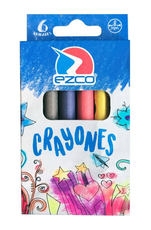 Crayones Ezco Escolar X 6 Colores