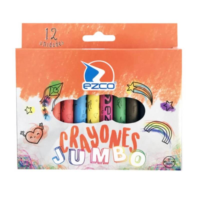 Crayones Ezco Jumbo X 12 Colores