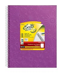 Cuaderno Éxito E7 21X27 Forrado Lila C/Esp T/D 60 Hjs Rayado
