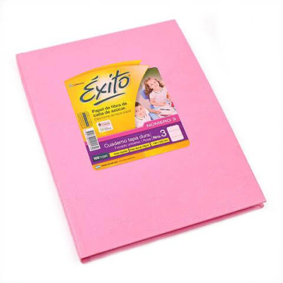 Cuaderno Éxito 19X24 Forrado Td 100 Hjs Rayado Rosa