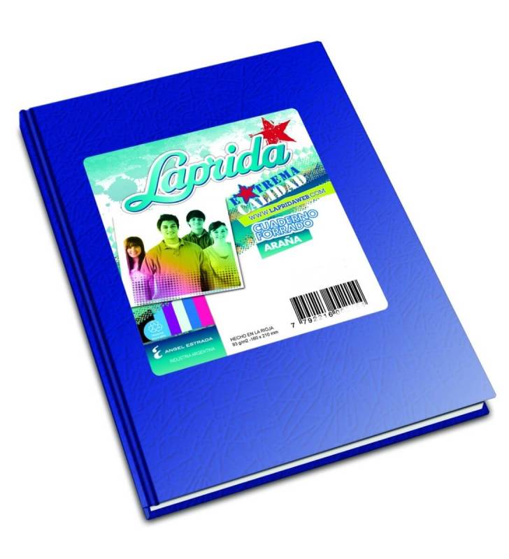 Cuaderno Laprida Forrado T/D 50 Hjs Rayado Azul