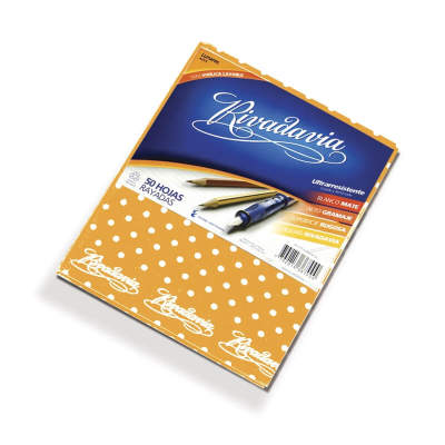 Cuaderno Rivadavia T/C Lunares Naranja 50H Ray