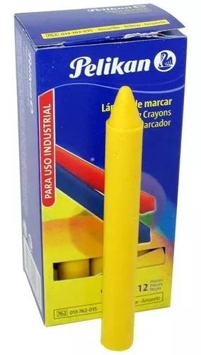 Tizón Marcador Pelikan 762 De Cera Amarillo Caja X 12