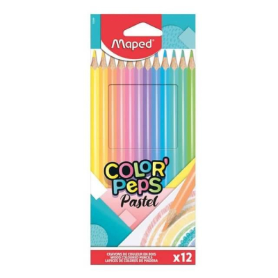 Lapices De Colores Maped X 12 Colores Pastel 832069