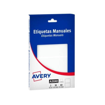 Etiquetas Avery A6 Comercial A3040 X 30 Hjs (75 X 103 Cm)