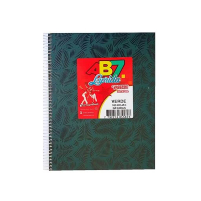 Cuaderno Laprida Ab7 21X27 C/Esp T/D 100 H Raya Forrado Verde