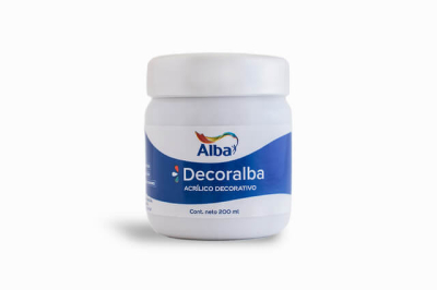 Decoralba Acrílico Pote 200 Ml 410 - Blanco
