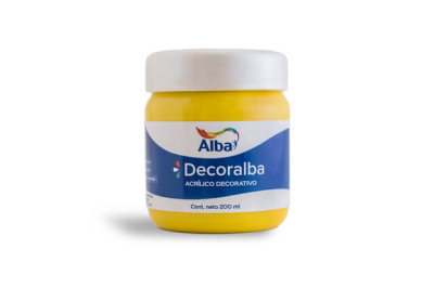 Decoralba Acrílico Pote 200 Ml 474 - Amarillo Mediano