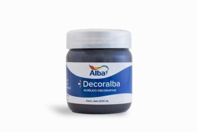 Decoralba Acrílico Pote 200 Ml 480 - Negro