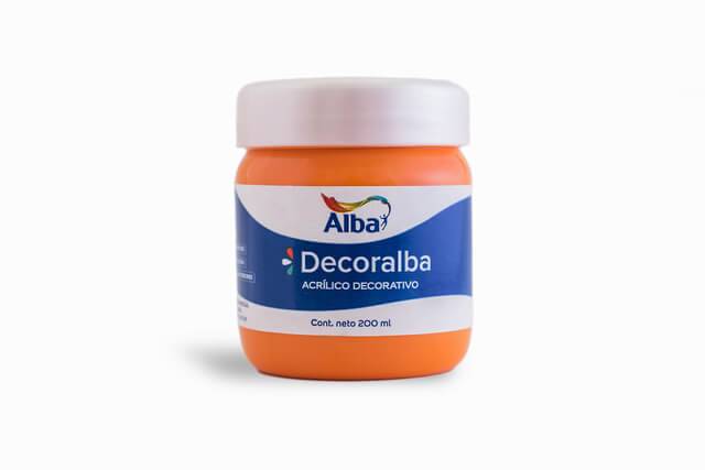Decoralba Acrílico Pote 200 Ml 482 - Anaranjado